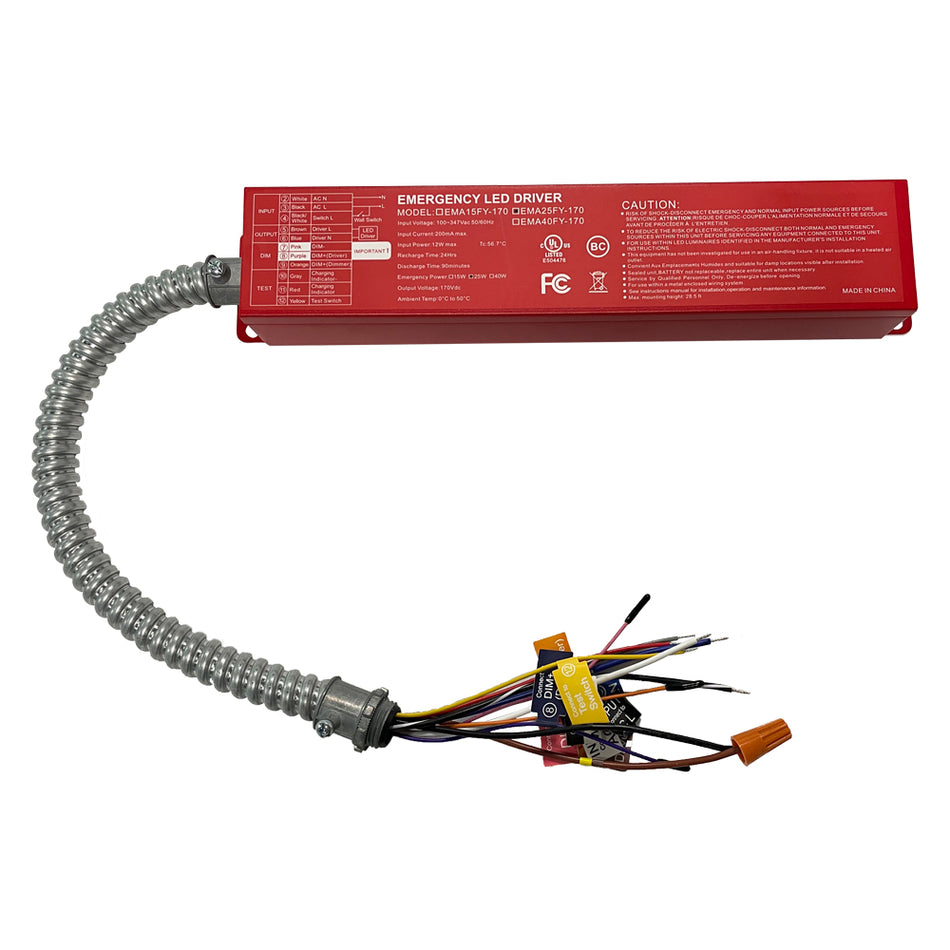 Emergency power supply-8W & 25W (Not sold separately)