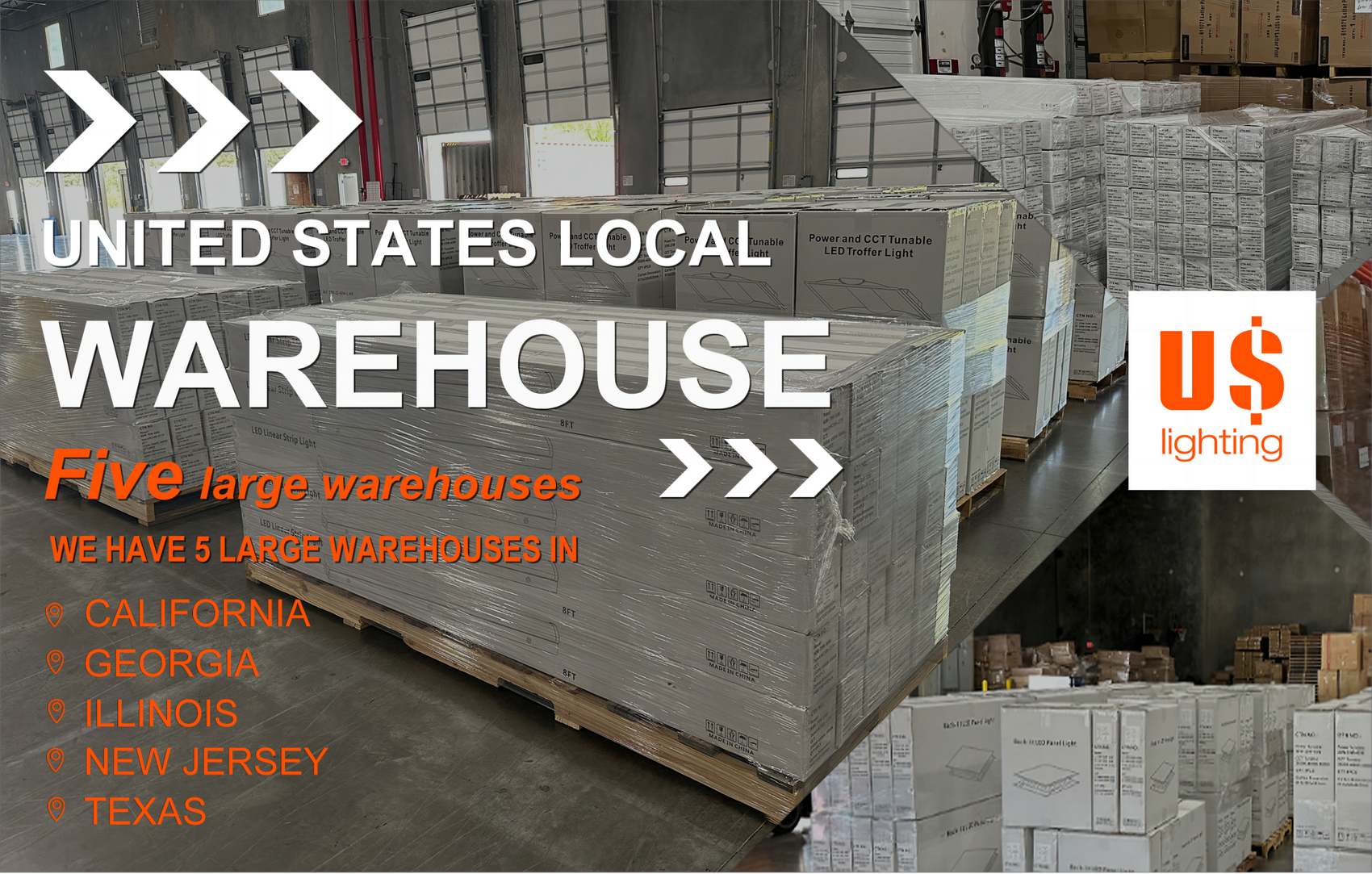 Lighting up America: Explore our five warehouses in the United States